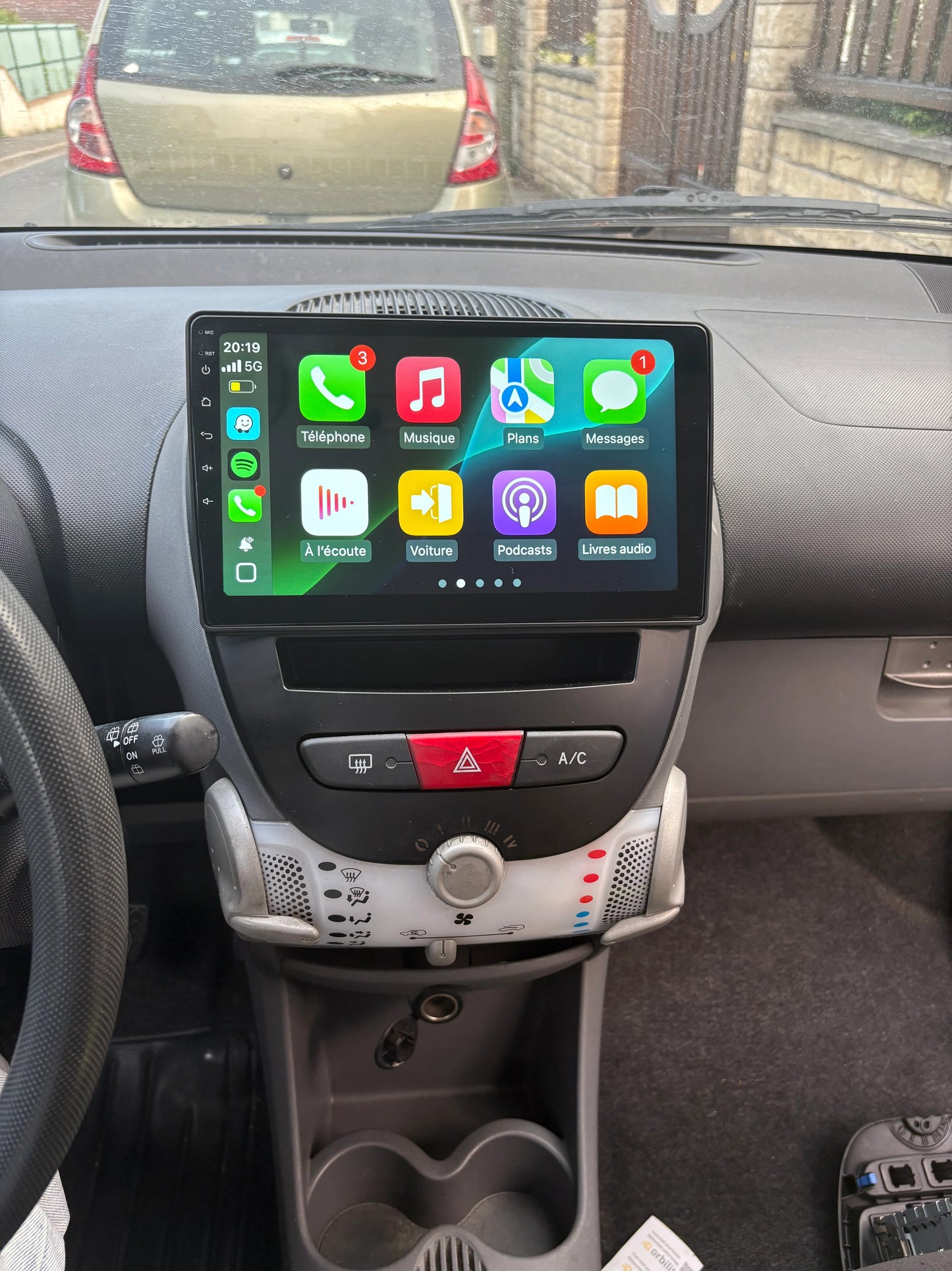 Apple CarPlay / Android Auto - Peugeot 107 - Citroën C1 - Toyota Aygo  (2005-2014)