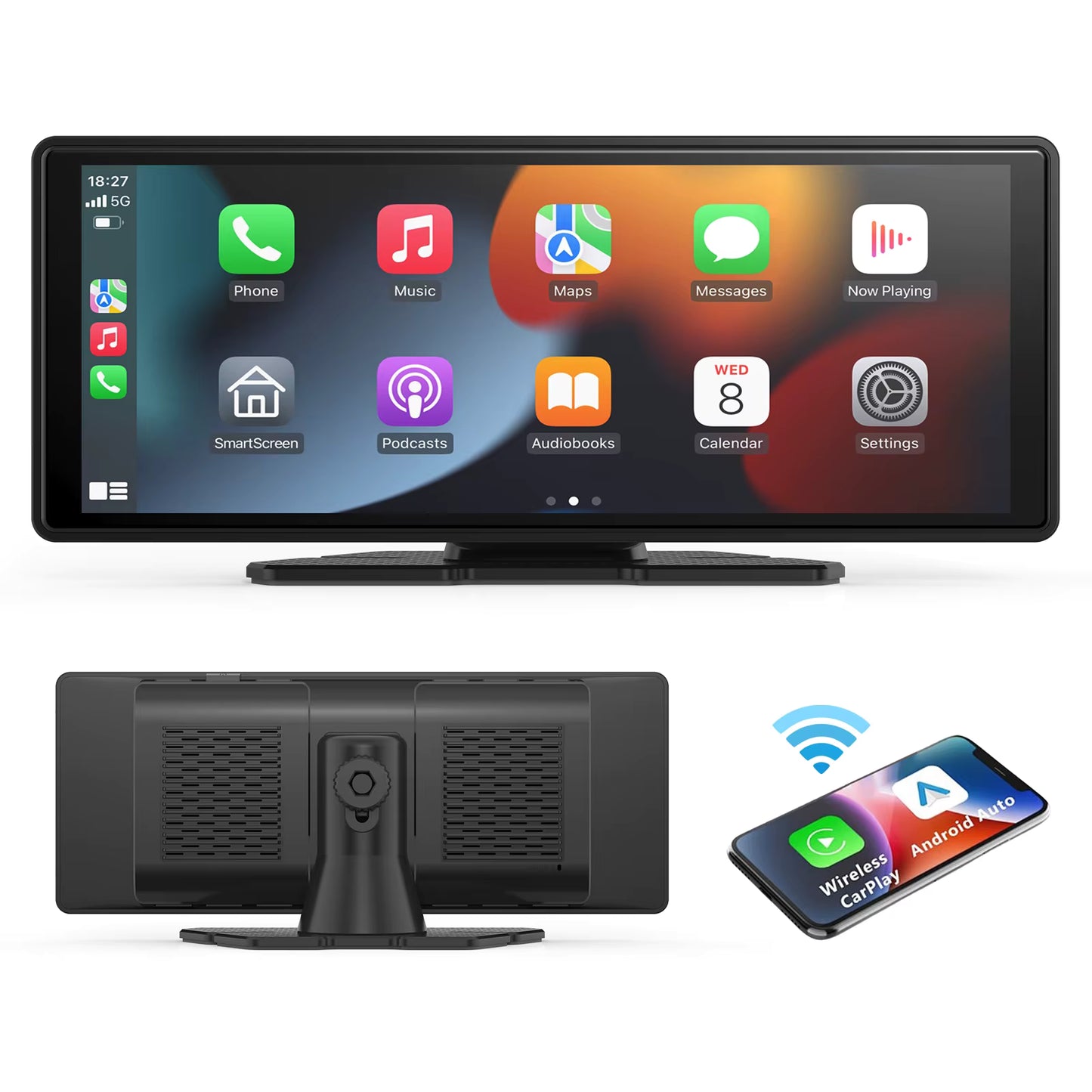 CarPlay & Android Auto Sans Fil - Portable Universel